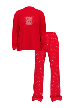 Піжама Flannel Long-Sleeve Tee-Jama Set Lipstick