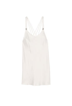 Пеньюар Scattered Shine Strap Satin Strappy-Back Slip White
