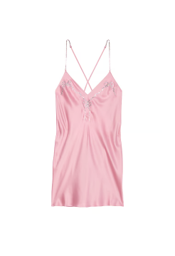 Пеньюар Twinkle Bows Satin Open-Back Slip Chalk Rose