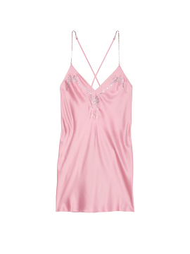 Пеньюар Twinkle Bows Satin Open-Back Slip Chalk Rose