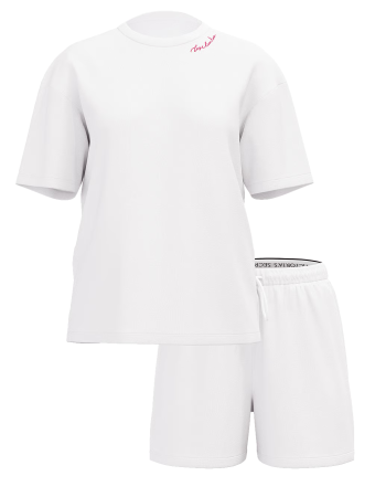 Пижама Cotton Short Pajama Set White