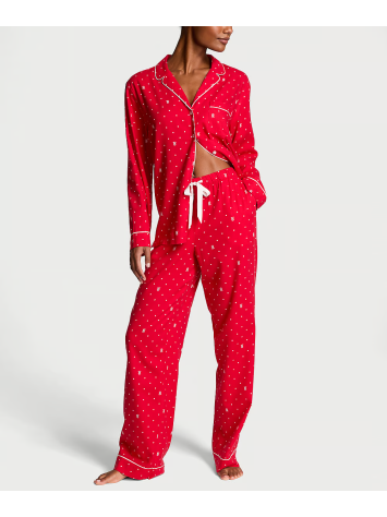 Пижама Flannel Long Pajama Set Lipstick Logo Dos