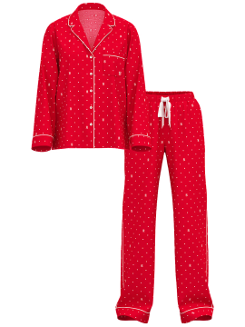 Пижама Flannel Long Pajama Set Lipstick Logo Dos