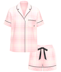 Піжама Flannel Short Pajama Set White Plaid