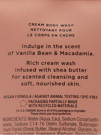 Гель для душу INDULGE Vanilla Bean & Macadamia Cream Body wash