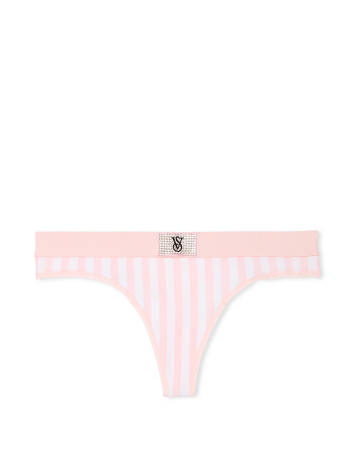 Трусики Logo Cotton Shine Patch Thong Panty Pretty Blossom Stripes