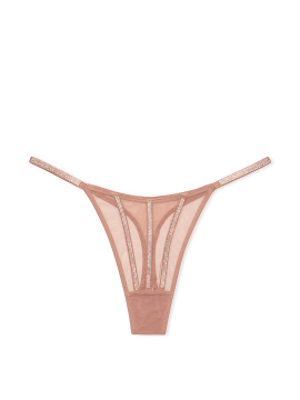Трусики Sheer Shine Thong Panty Almond Beige