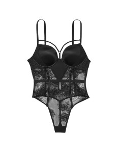 Боди Bombshell Fishnet Floral Teddy Black lace