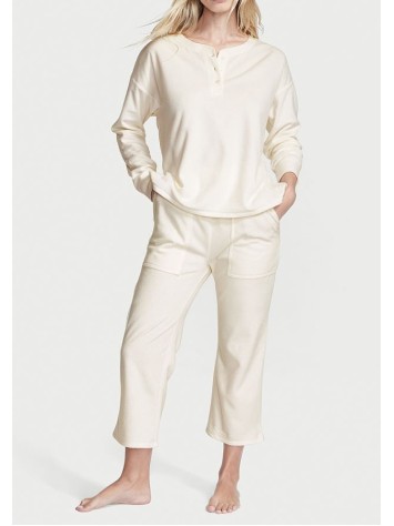 Піжама Cozy Fleece Henley Long Pajama Set
