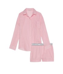 Піжама Cotton Logo Stripes PJ Set Long sleeve Pink stripes