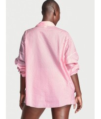 Пижама Cotton Logo Stripes PJ Set Long sleeve Pink stripes