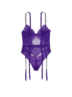 Боді Demi Teddy with Shine Straps & Garters Brilliant Purple