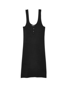 Нічна сорочка Cotton Ribbed Sleepshirt Black