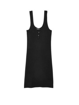 Ночная рубашка Cotton Ribbed Sleepshirt Black 