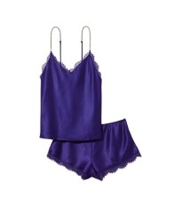 Пижама Shine Rope Strap Satin Cami Pj set Brilliant Purple