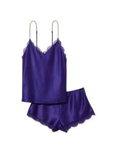 Пижама Shine Rope Strap Satin Cami Pj set Brilliant Purple