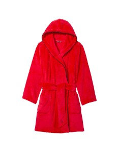 Халат Short Cozy Robe Hooded Red Logo