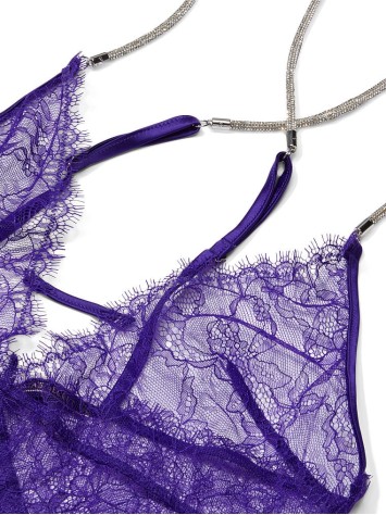 Пеньюар Victoria's Secret Shine Rope Strap Satin Slip Brilliant Purple