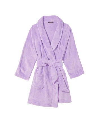 Плюшевый Халат Short Cozy Robe Petal Purple Plush Heart