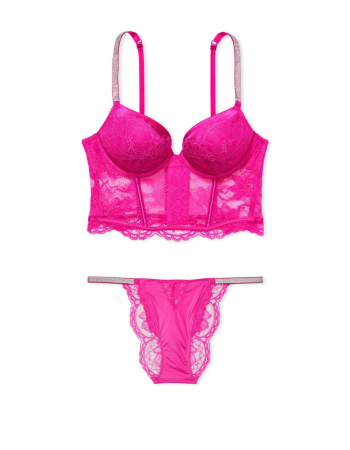 Комплект белья Victoria’s Secret Very Sexy Shine strap Balconette Summer pink