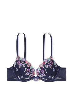 Бюстгальтер Bejeweled Embroidery Bra Noir Navy