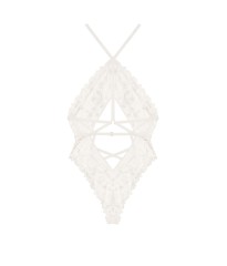 Боді Strappy Floral Embroidered Body White