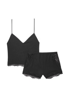 Піжама Stretch Modal Cropped Cami Set Black