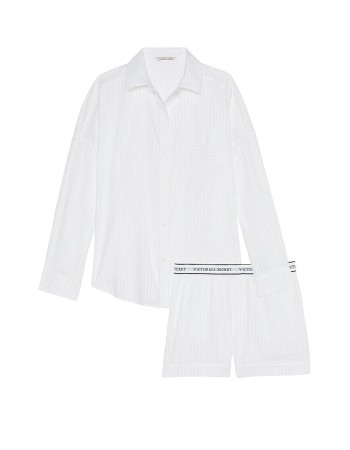 Пижама Cotton Stripes PJ Set Long sleeve White