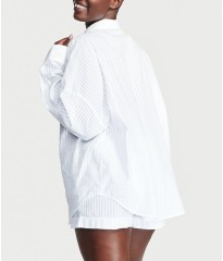 Пижама Cotton Stripes PJ Set Long sleeve White