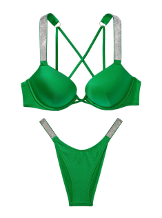 Купальник Shine Strap Bombshell Add-2-Cups Push-Up Bikini Verdant Green