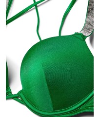Купальник Shine Strap Bombshell Add-2-Cups Push-Up Bikini Verdant Green