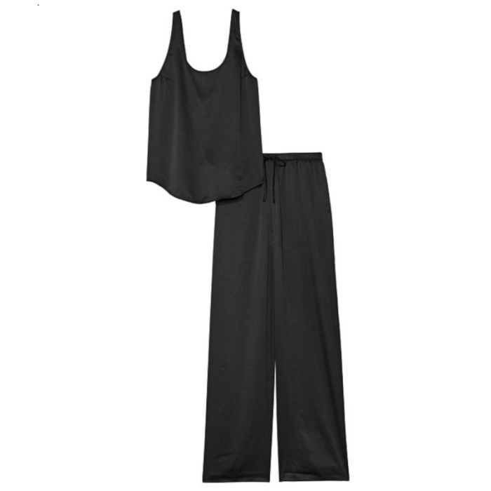 Піжама Tencel PJ Set Cami Long Black