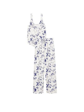 Пижама Tencel PJ Set Cami Long White Butterfly