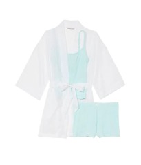 Пижама Victoria Secret 3-piece PJ  Set Cotton White