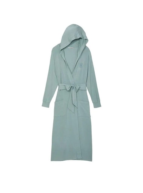 Victoria Secret Modal Terry Hooded Long Robe Mint