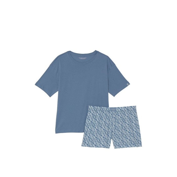 Піжама Cotton Short Tee-jama Set Blue Logo