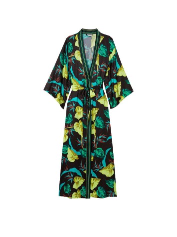 Халат Long Satin Robe Green