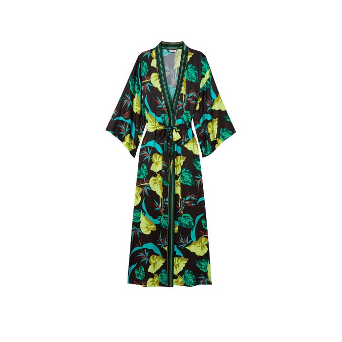 Халат Long Satin Robe Green