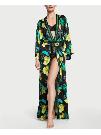 Халат Long Satin Robe Green