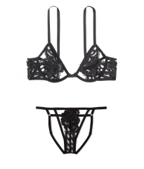 Комплект Very Sexy Low Cut Demi Bra Set Black Lace