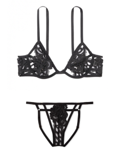 Комплект Very Sexy Low Cut Demi Bra Set Black Lace