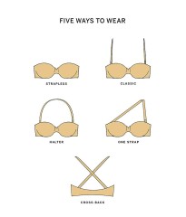 Бюстгальтер Push-Up Strapless Bra Black