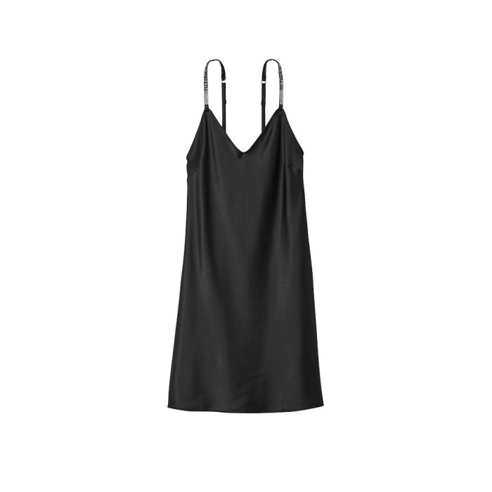 Пеньюар Shine Strap Slip Black