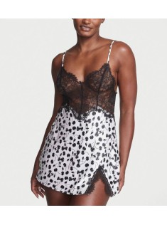 Пеньюар Very Sexy Black&White Lace Plunge Slip
