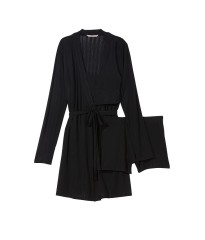 Пижама Luxe Modal Ribbed 3-Piece Set black
