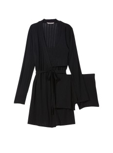 Пижама Luxe Modal Ribbed 3-Piece Set black