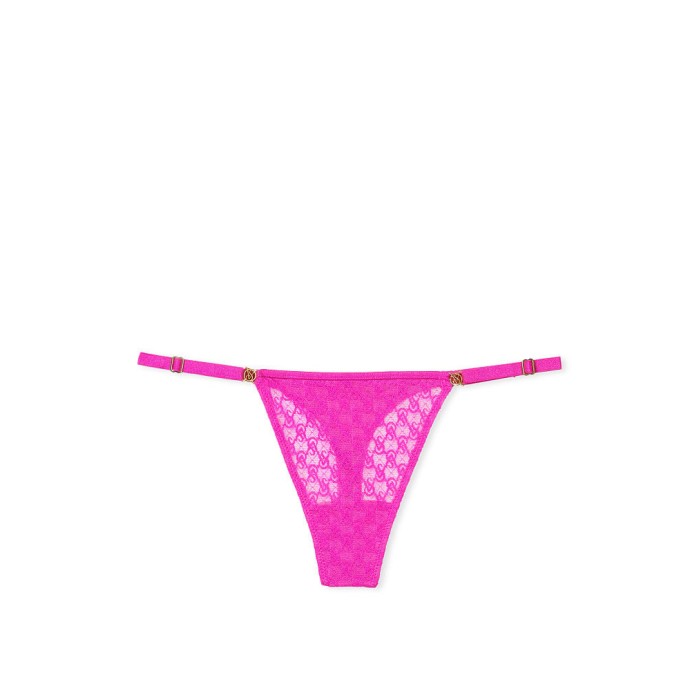Трусики Icon Lace Adjustable String Thong Panty Fuchsia Frenzy