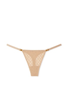 Трусики Icon Lace Adjustable String Thong Panty Praline