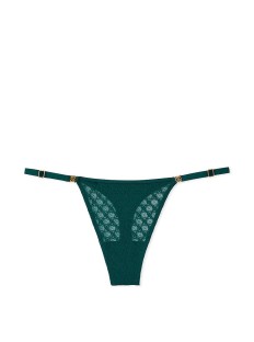 Трусики Icon Lace Adjustable String Thong Panty Black Ivy