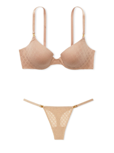 Комплект белья Icon by Victoria's Secret Push-Up Demi Bra Praline Set
